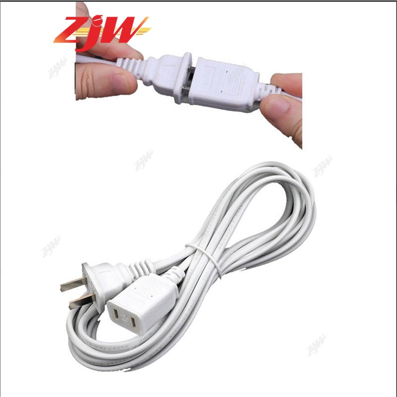 ZJW 4.5M Power Cord Extension for Home and Office - Dual Portable Extension Cord with 2 Pin Plug