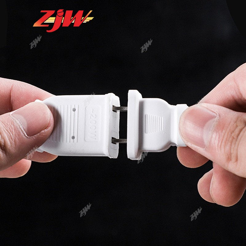 ZJW 4.5M Power Cord Extension for Home and Office - Dual Portable Extension Cord with 2 Pin Plug