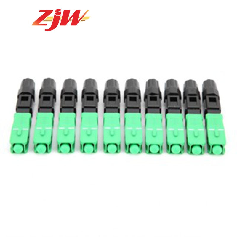 ZJW 10PCS SC/APC FTTH Fiber Optic Field Fast Quick Assembly Fast Connector