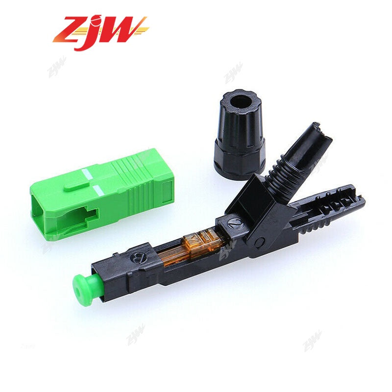 ZJW 10PCS SC/APC FTTH Fiber Optic Field Fast Quick Assembly Fast Connector