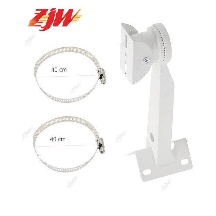 ZJW CCTV Bracket Camera Cylindrical Pole Hoop Bracket Mounting Support Stands Holder Aluminum