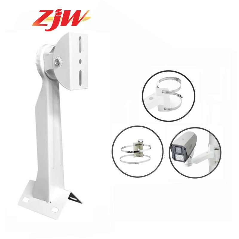 ZJW CCTV Bracket Camera Cylindrical Pole Hoop Bracket Mounting Support Stands Holder Aluminum