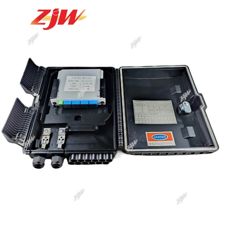 ZJW 8 port Fiber Splitter Nap Box FTTH Insert type Fiber Optic Distribution Box For PLC Splitter