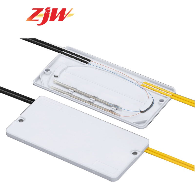 ZJW Fiber Protection Box for Fiber Heat Shrink Tube Sleeves 2-Core Joint Tray 2 In 2 Outlet