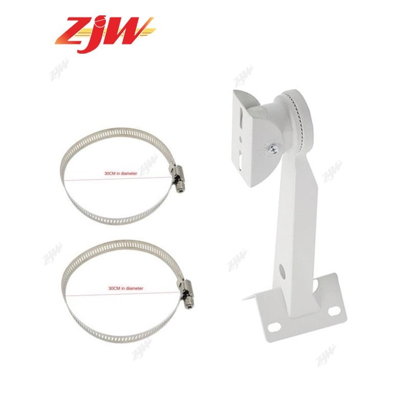 ZJW CCTV Bracket Camera Cylindrical Pole Hoop Bracket Mounting Support Stands Holder Aluminum