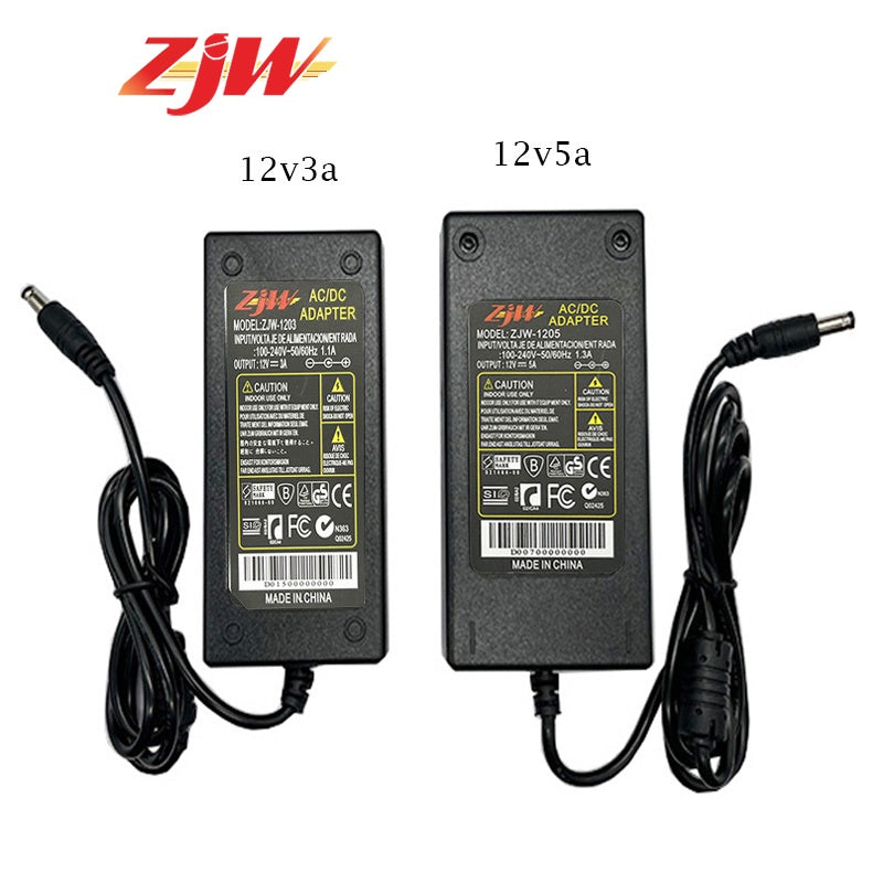 ZJW DC12V Adapt 12V 3A / 12V 5A CCTV Power Supply Adapter 12V Power Adaptor