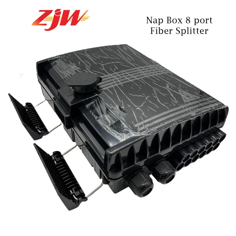 ZJW 8 port Fiber Splitter Nap Box FTTH Insert type Fiber Optic Distribution Box For PLC Splitter