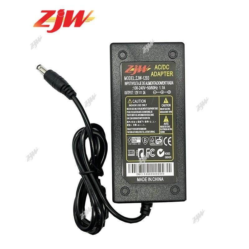 ZJW DC12V Adapt 12V 3A / 12V 5A CCTV Power Supply Adapter 12V Power Adaptor