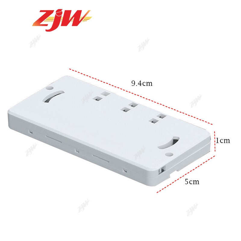 ZJW Fiber Protection Box for Fiber Heat Shrink Tube Sleeves 2-Core Joint Tray 2 In 2 Outlet