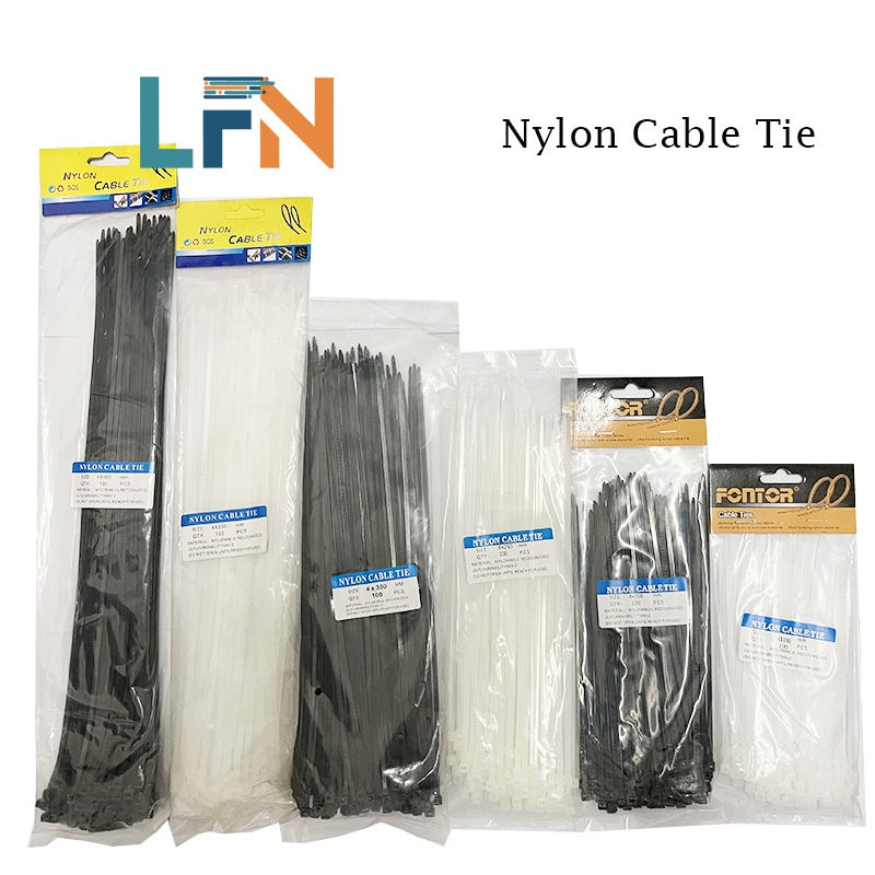 100PCS 4 Series  Width Nylon Cable Tie Reusable Self Locking Adjustable Flexible Nylon Cable Zip Tie