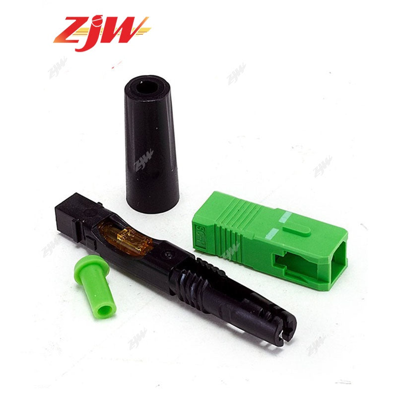 ZJW 10PCS SC/APC FTTH Fiber Optic Field Fast Quick Assembly Fast Connector