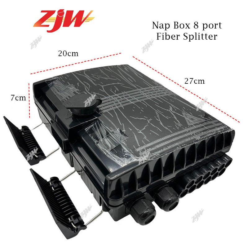 ZJW 8 port Fiber Splitter Nap Box FTTH Insert type Fiber Optic Distribution Box For PLC Splitter