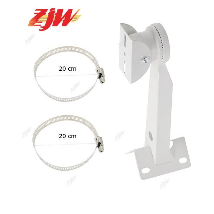 ZJW CCTV Bracket Camera Cylindrical Pole Hoop Bracket Mounting Support Stands Holder Aluminum