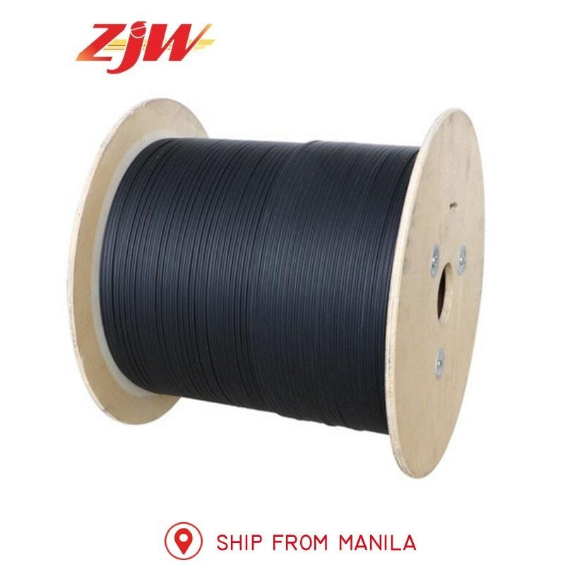 ZJW 1 Core Fiber Optic Cable 500m 1 Core Fiber Optic Cable 1KM Pure Black (FRP) Outdoor FOC