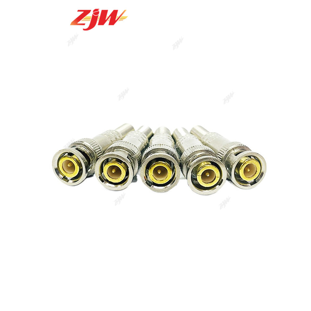 ZJW 5pcs BNC Connector (scew type) for Coaxial RG59 and RG6 Siamese cable