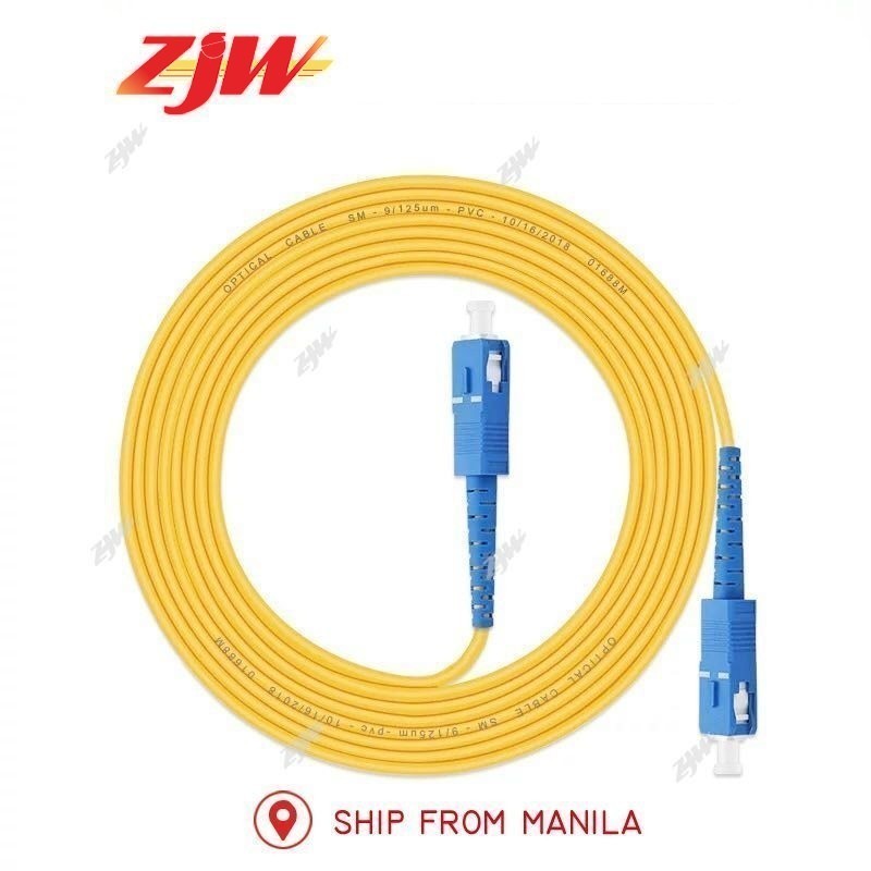 ZJW 1M / 2M/ 3M SC/UPC Fiber Optic Jumper Cable Simplex 9/125  Single Mode Extension Patch Cord