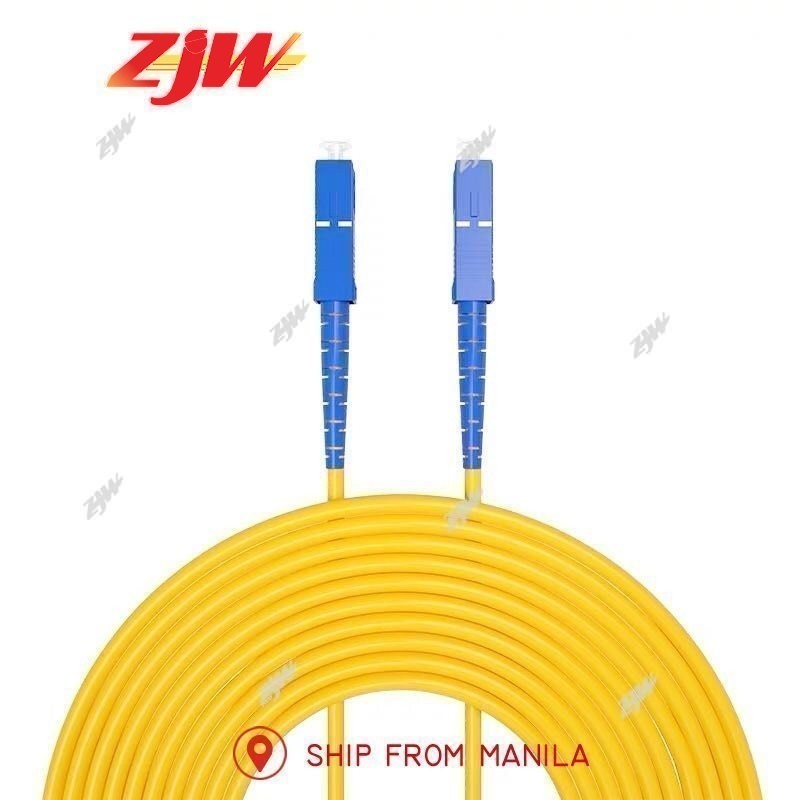 ZJW 1M / 2M/ 3M SC/UPC Fiber Optic Jumper Cable Simplex 9/125  Single Mode Extension Patch Cord