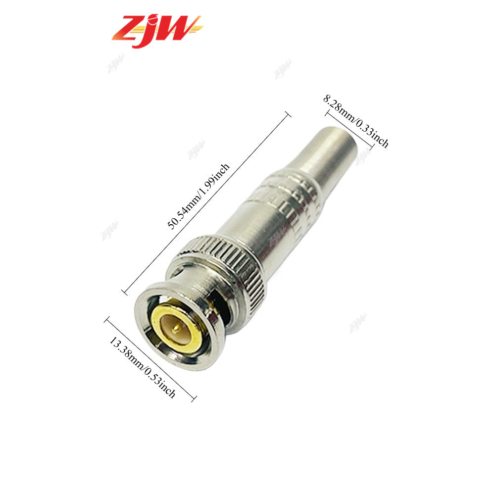 ZJW 5pcs BNC Connector (scew type) for Coaxial RG59 and RG6 Siamese cable