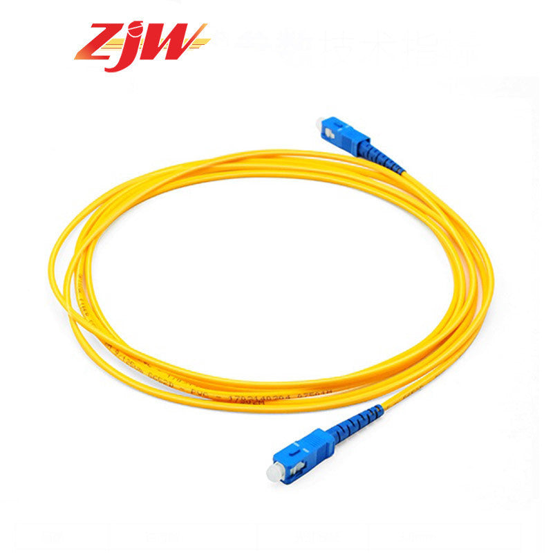ZJW 1M / 2M/ 3M SC/UPC Fiber Optic Jumper Cable Simplex 9/125  Single Mode Extension Patch Cord