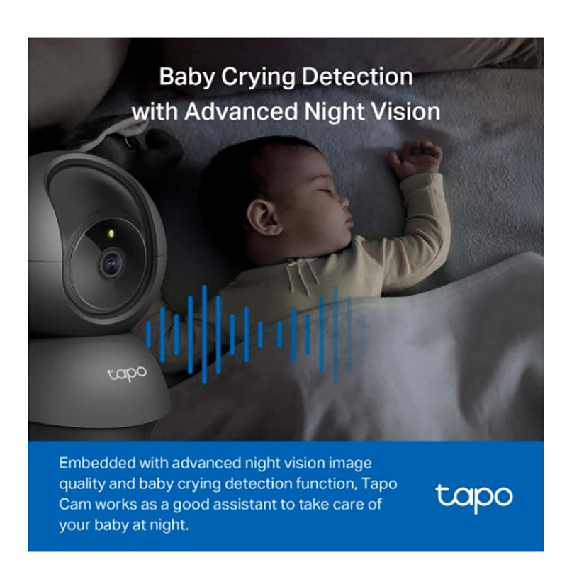 Tapo C201 2MP / Tapo C211 3MP Pan/Tilt Home Security Wi-Fi Camera (Black)