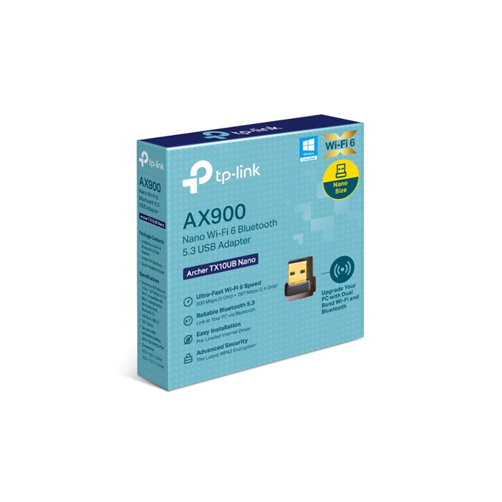 Archer TX10UB Nano | AX900 | Nano | Wi-Fi 6 | Bluetooth 5.3 | USB | Adapter