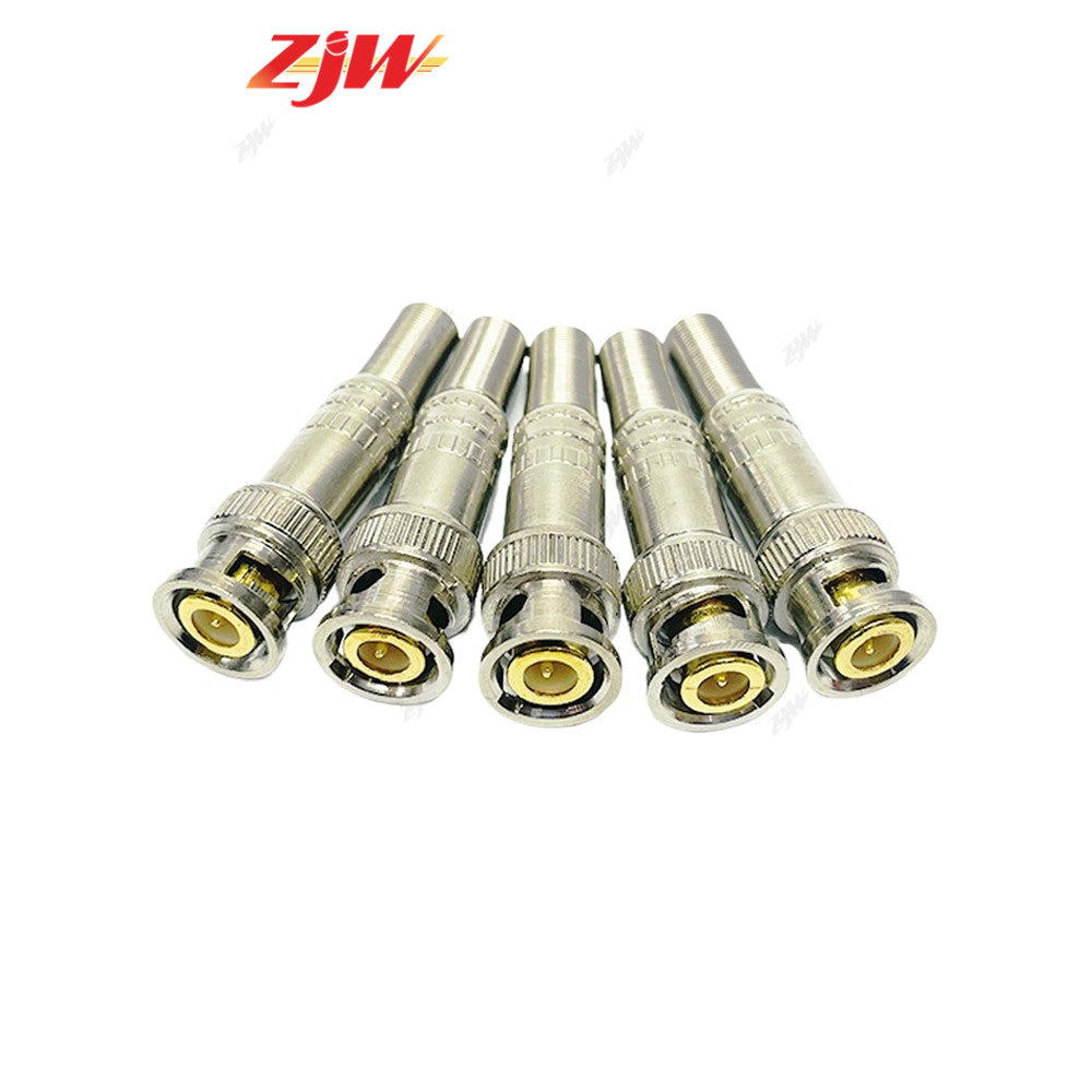 ZJW 5pcs BNC Connector (scew type) for Coaxial RG59 and RG6 Siamese cable