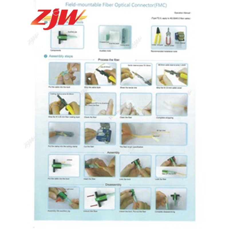 ZJW Fibre Optic SC Connector Butterfly SC Connector Fiber Optical Connector