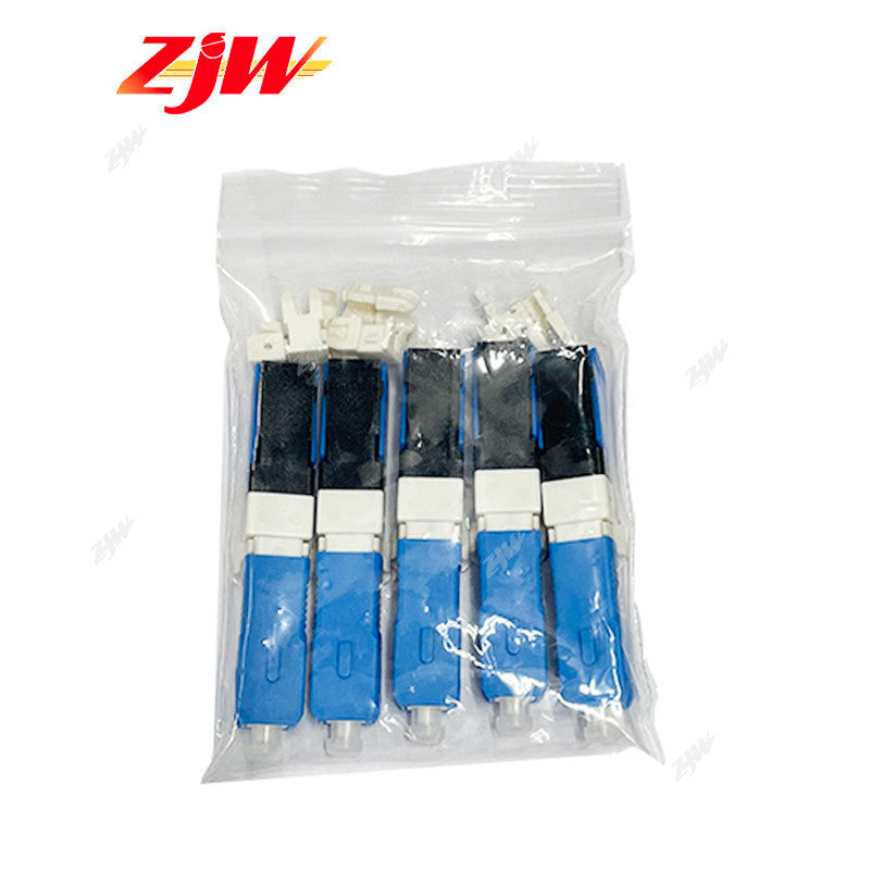ZJW FTTH 5PCS Embedded Type Fast Connector SC UPC/APC Single Mode ESC250D Fast Connector