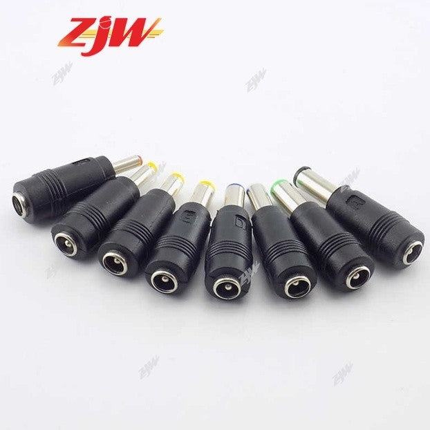 ZJW 8 in 1 5.5X 2.1 MM DC Power Jack Female Plug Adapter Connectors Plug Connector Tips