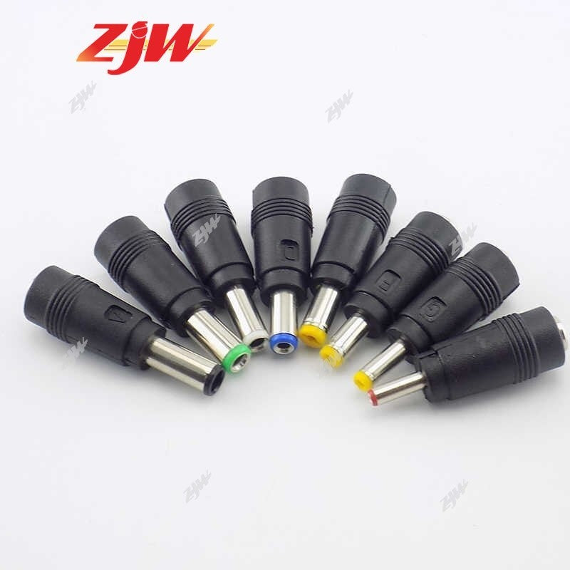 ZJW 8 in 1 5.5X 2.1 MM DC Power Jack Female Plug Adapter Connectors Plug Connector Tips