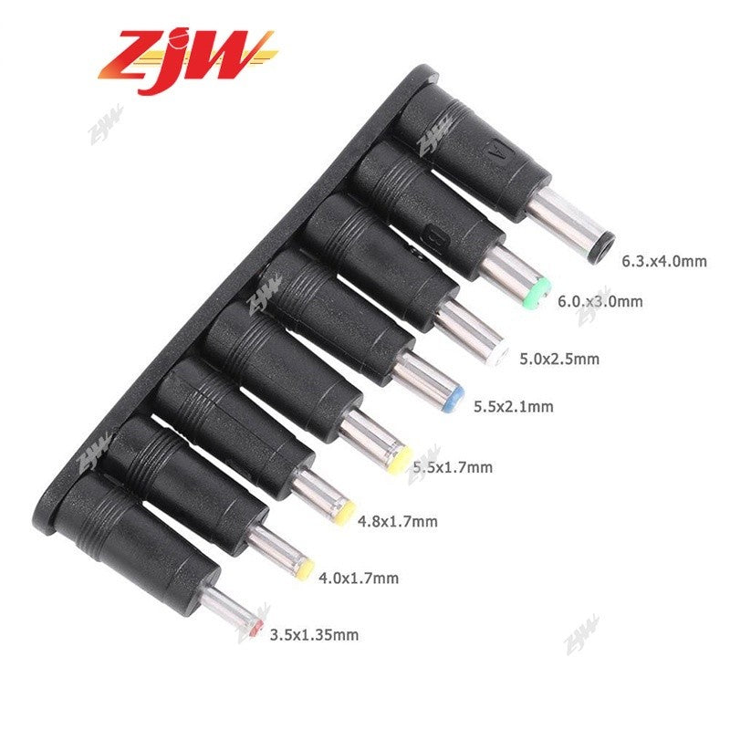 ZJW 8 in 1 5.5X 2.1 MM DC Power Jack Female Plug Adapter Connectors Plug Connector Tips