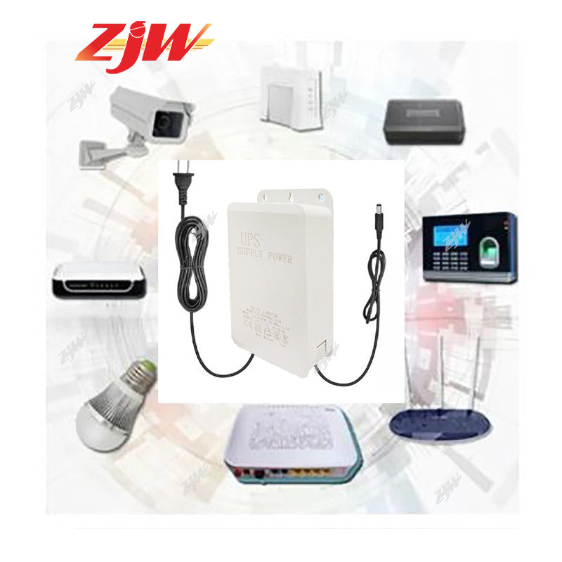 ZJW 12V 2A 3600MA Uninterruptible Power Supply UPS Battery Backup for CCTV Camera V380 Wifi Camera