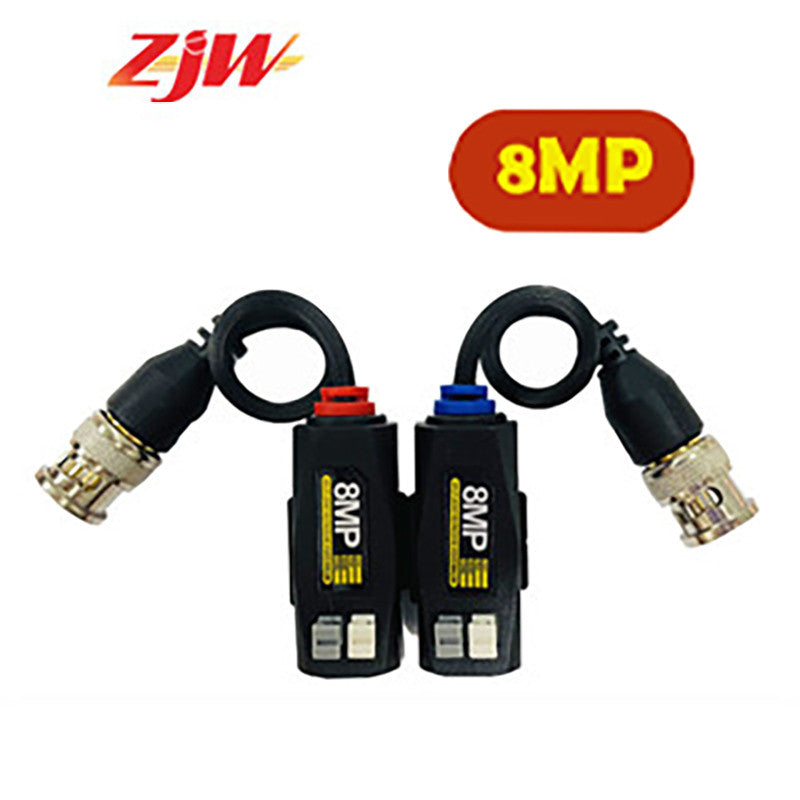 ZJW 8mp TVI/CVI/AHD/CVBS Camera CCTV BNC CAT5 Video Balun Passive Transceiver Adapter Connector