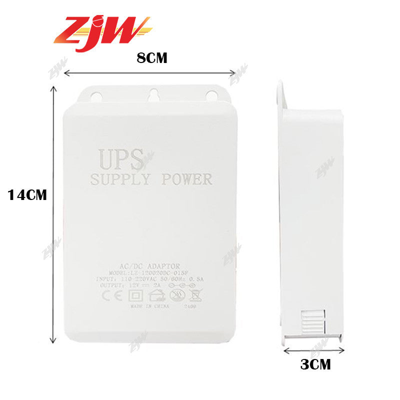 ZJW Uninterruptible Power Supply  12V 2A Mini UPS Battery Backup for CCTV Camera V380 Wifi Camera