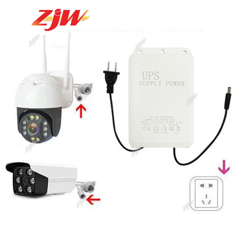 ZJW 12V 2A 3600MA Uninterruptible Power Supply UPS Battery Backup for CCTV Camera V380 Wifi Camera