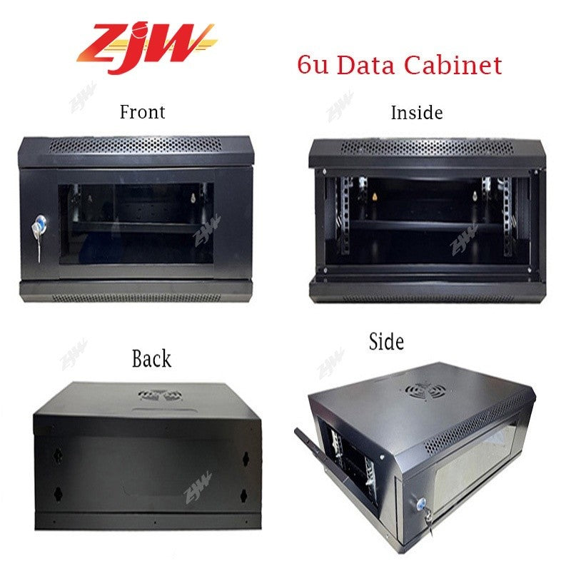 ZJW  6U Data Cabinet Network Cabinet Wall-mounted Monitoring Weak-box Computer Cabinet