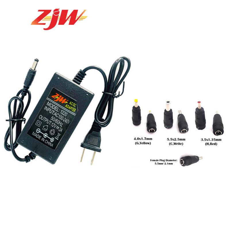 ZJW 12V 2A 2 line Power Adaptor Switching power supply Rainproof CCTV Security Adapters