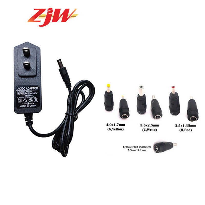 ZJW 9V 1A 1.5A Power Adapter  Negative Positive  AC/DC Power Supply Switch Adaptor Piano Modem