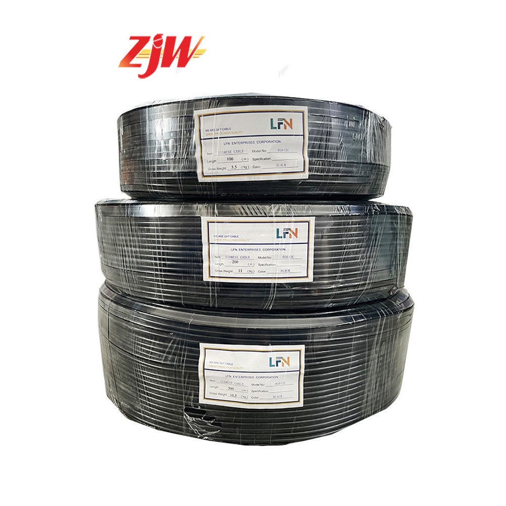RG6 Siamese Cable 100 Meters / 200 Meters / 300 Meters for installation of Analog CCTV Cameras