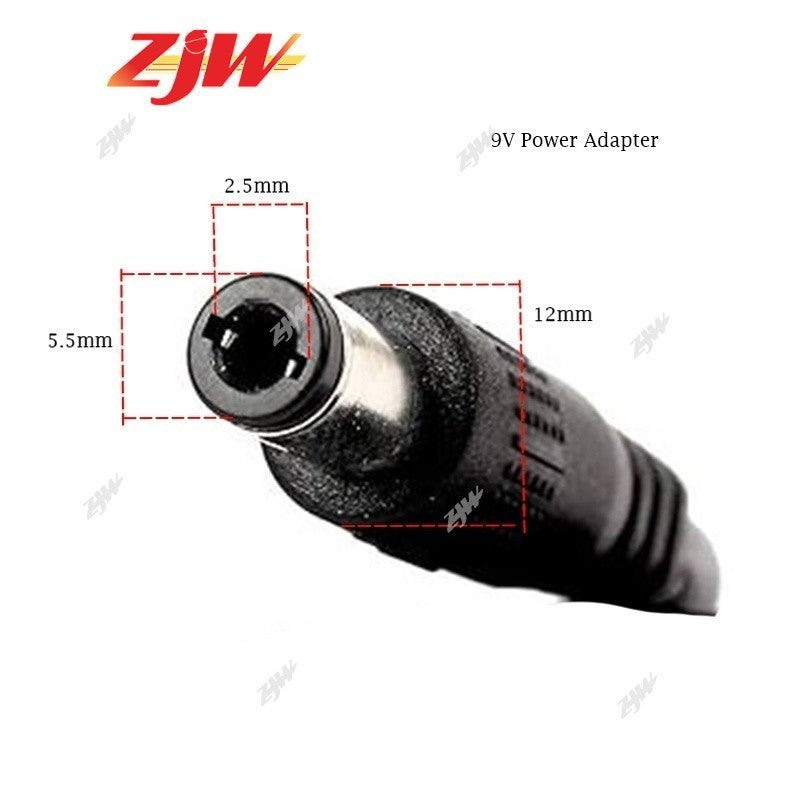 ZJW 9V 1A 1.5A Power Adapter  Negative Positive  AC/DC Power Supply Switch Adaptor Piano Modem