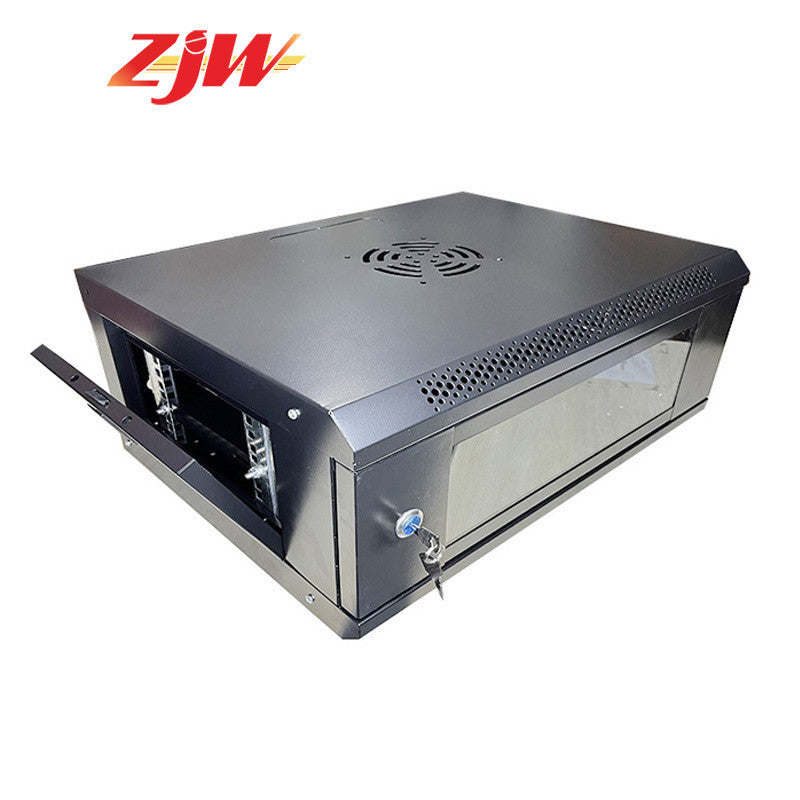 ZJW 4U  Data Cabinet Network Cabinet Wall-mounted Monitoring Weak-box Computer Cabinet