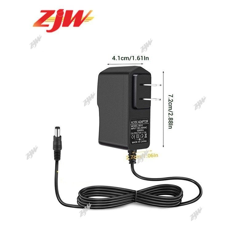 ZJW 9V 1A 1.5A Power Adapter  Negative Positive  AC/DC Power Supply Switch Adaptor Piano Modem