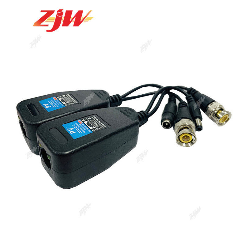 ZJW 8MP Video Balun HD-CVI/TVI/AHD Passive Video Balun with Power Connector and RJ45 CAT5