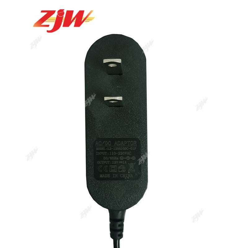 ZJW 12V 1A Power Adapter AC100-240V 12W Power Supply with LED light (Oval)