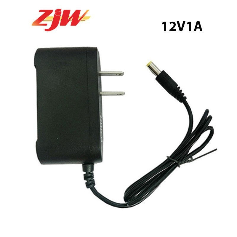 ZJW 12V 1A Power Adapter AC100-240V 12W Power Supply with LED light (Oval)