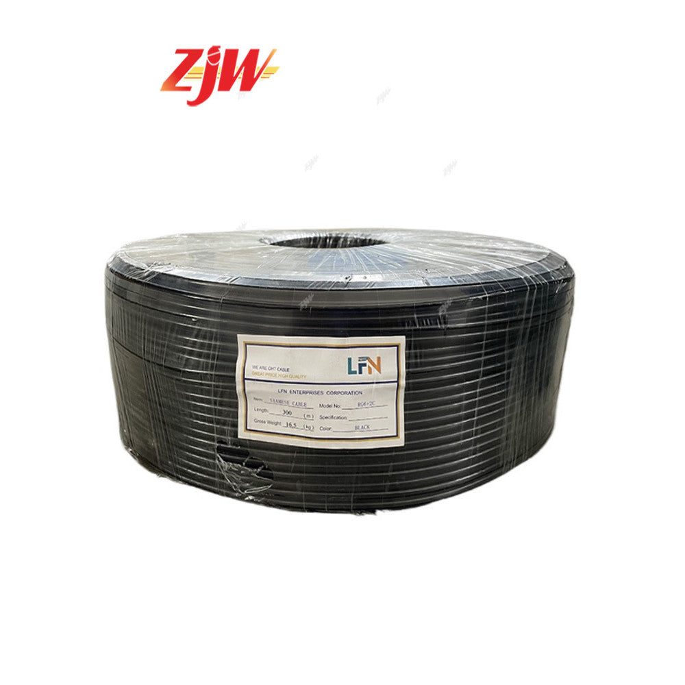 RG6 Siamese Cable 100 Meters / 200 Meters / 300 Meters for installation of Analog CCTV Cameras