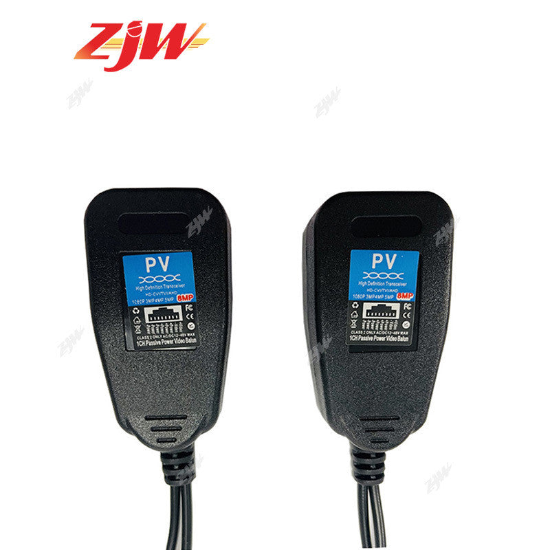 ZJW 8MP Video Balun HD-CVI/TVI/AHD Passive Video Balun with Power Connector and RJ45 CAT5