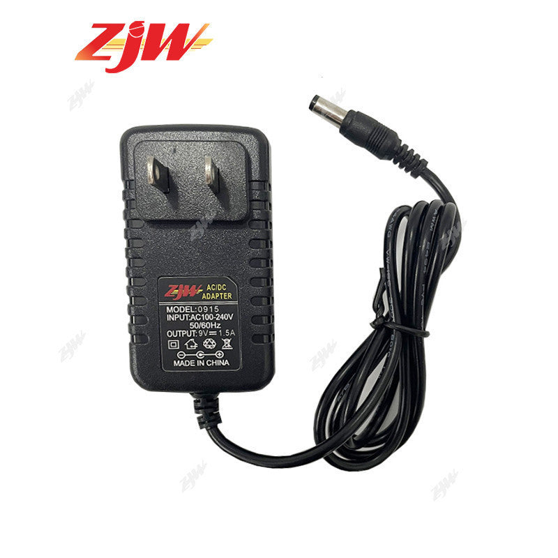 ZJW 9V 1A 1.5A Power Adapter  Negative Positive  AC/DC Power Supply Switch Adaptor Piano Modem