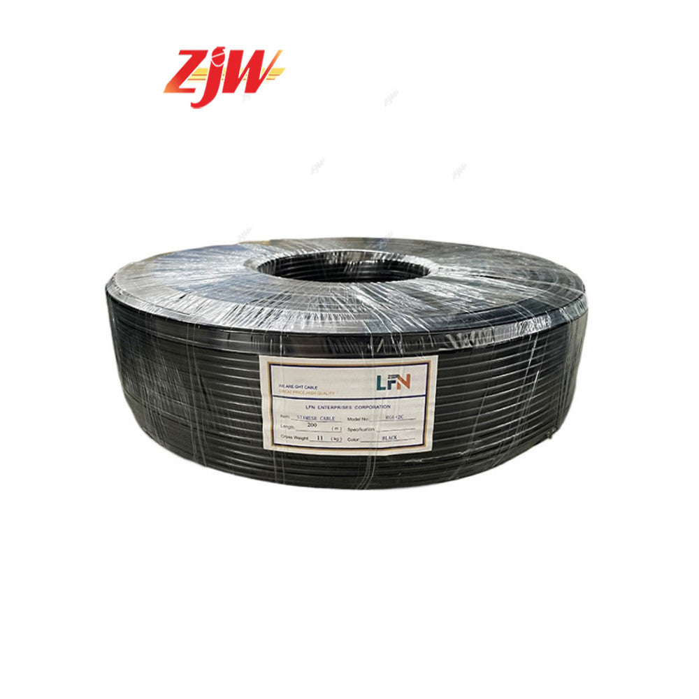 RG6 Siamese Cable 100 Meters / 200 Meters / 300 Meters for installation of Analog CCTV Cameras