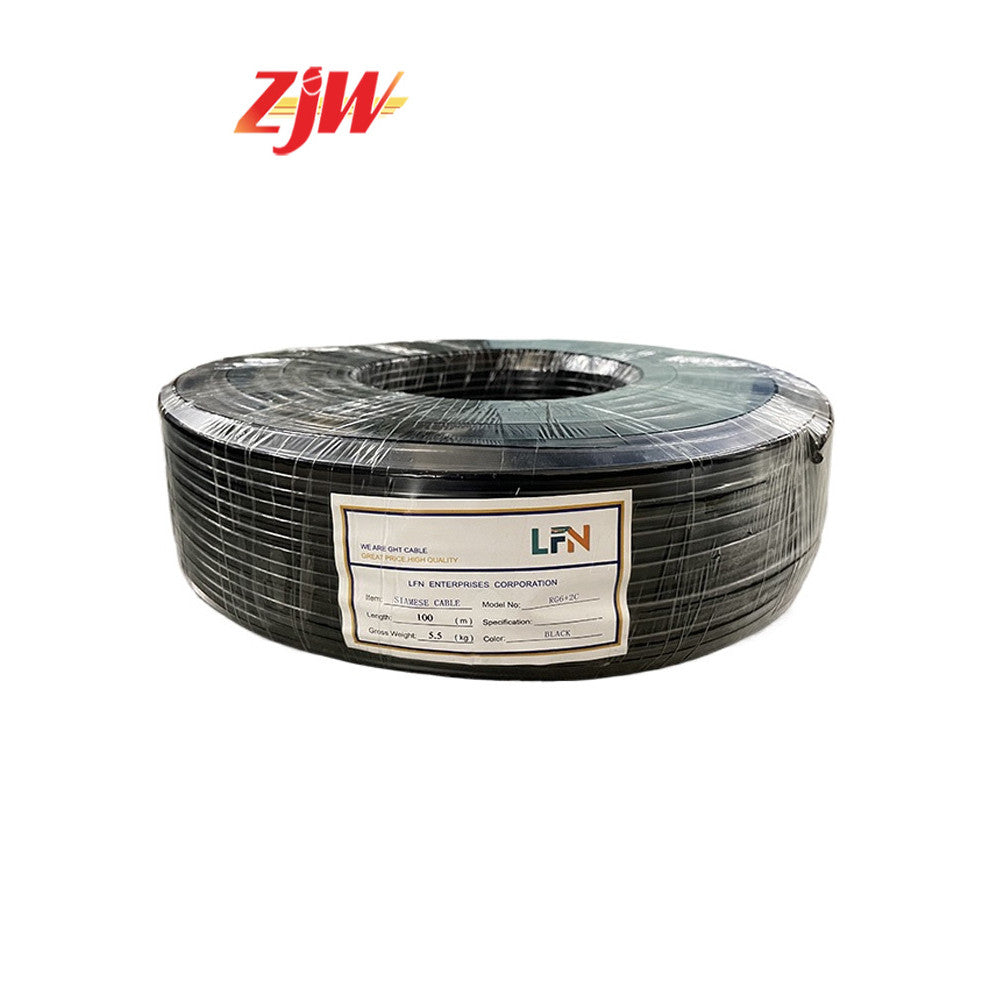 RG6 Siamese Cable 100 Meters / 200 Meters / 300 Meters for installation of Analog CCTV Cameras